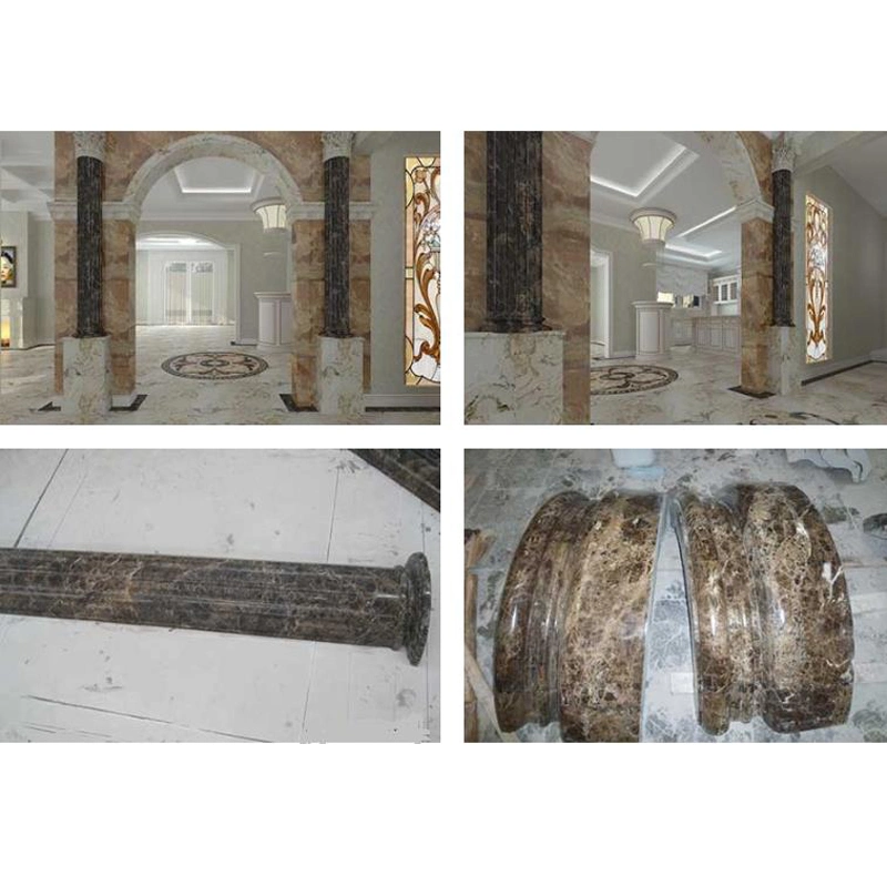 Customized Natural Marble/Granite Column/Roman Column/Stone Pillar/Stone Column for Garden Decoration