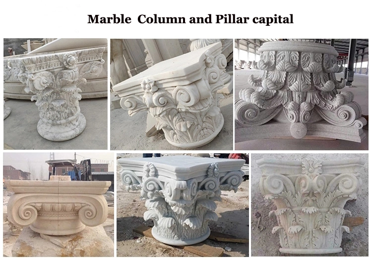 Customized Natural Marble/Granite Column/Roman Column/Stone Pillar/Stone Column for Garden Decoration